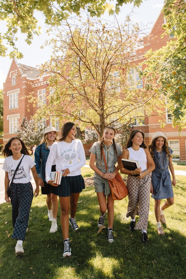 Students walking on campus